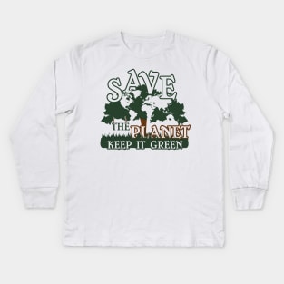Earth Day design! Kids Long Sleeve T-Shirt